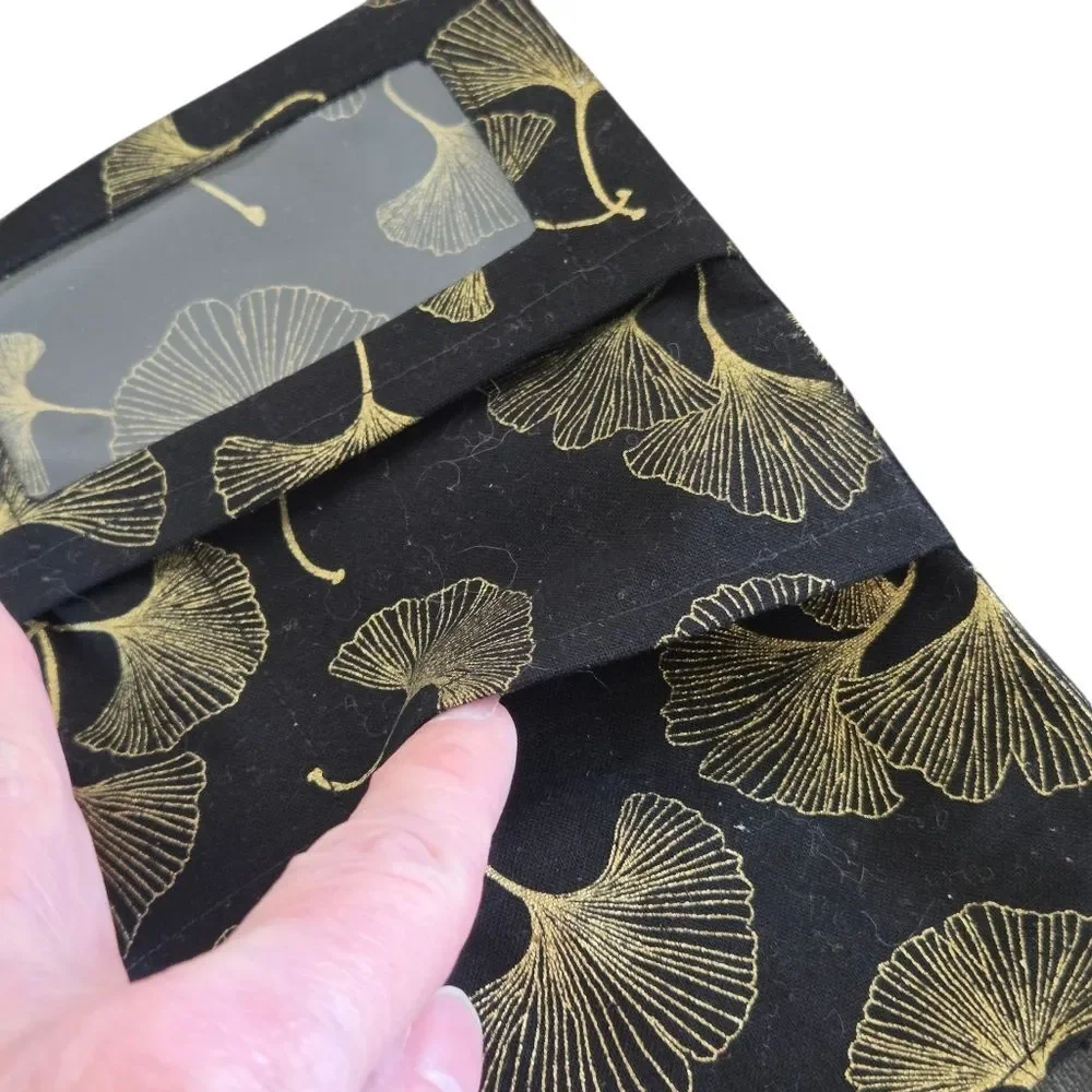 Crossbody Phone Bag ID Card Slot LOT OF 2 Decorative Asian Prints Gingko NWOT